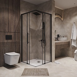 Niagara Душевой уголок Nova 100x100 NG-6830-34BLACK – фотография-3